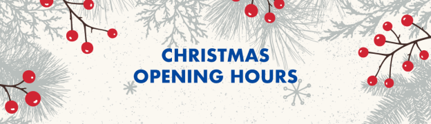 christmas opening hours banner