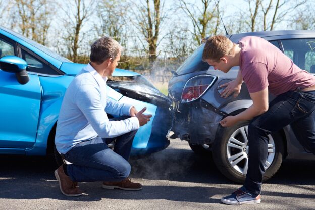 Two Drivers Arguing After Traffic Accident